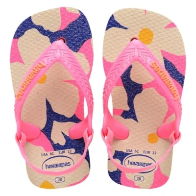Afbeelding van Havaianas Meisjes Baby Mini Me slipper met print in de kleur Fuchsia, maat: 20