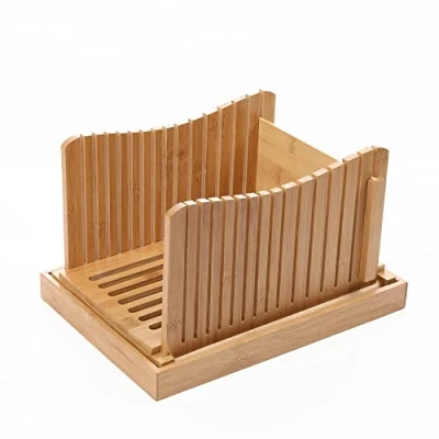 Afbeelding van Decopatent® Broodsnijder bamboe hulpmiddel voor brood snijden