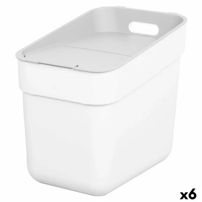 Afbeelding van Vuilnisemmer Curver Wit Plastic 20 L (6 Stuks)