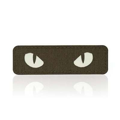 Afbeelding van M Tac Cat Eyes Morale Patches Tactische Patch Militaire Combat Hook Fasteners (Ranger Green GITD)