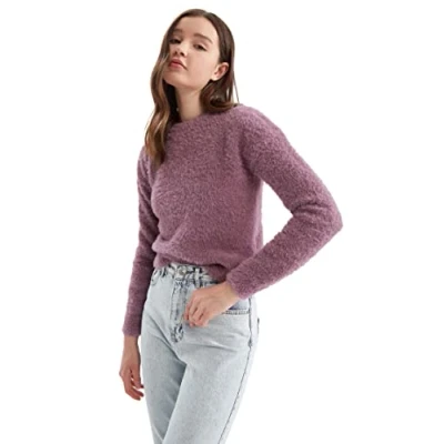 Afbeelding van DeFacto trui normale pasvorm voor dames coltrui (roze, XL), roze, XL