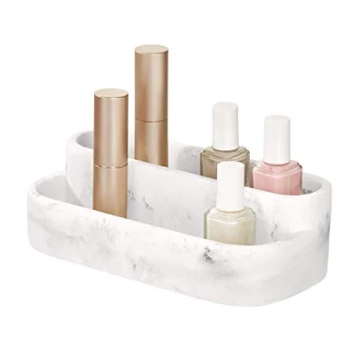Afbeelding van IDesign Dakota 2 laags make up en cosmetische opslag badkamer, aanrecht, ijdelheid, 20,3 cm x 9,9 6,5 cm, palet organizer