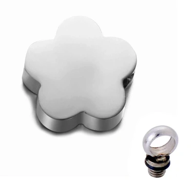 Afbeelding van Fako Bijoux® Ketting Ashanger / Assieraad Bloem 20x25mm Staal