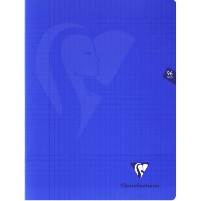 Afbeelding van Clairefontaine 322361C Mimesys Marineblauw Geniet schrift 24x32 cm 96 Grote ruiten pagina&#039;s 90 g wit papier Polypropyleen kaft