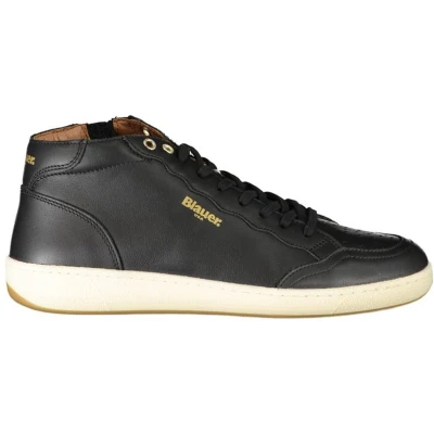 Afbeelding van Blauer Murray Sneakers hoog, Heren, Maat: 41, Black Leer/ synthetisch