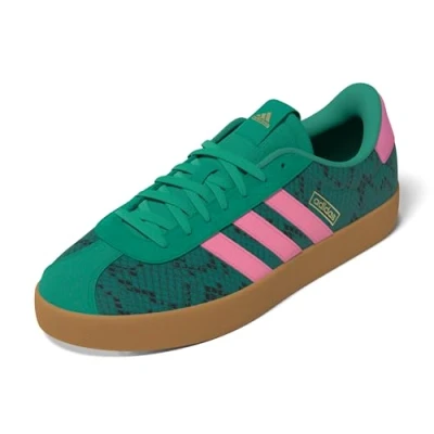 Afbeelding van adidas Dames VL court 3.0 SHOES, green/bliss pink/gold met., 38 2/3 EU