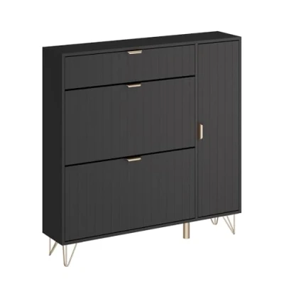 Afbeelding van Vicco Schoenenkast Helge, zwart, 108 x 107,5 cm