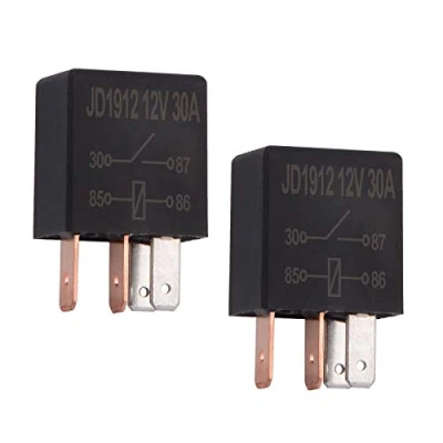 Afbeelding van Ehdis 2 stuks auto relais 12 V 30 A 4 pins voor Car Truck Motor, SPST Multi Purpose Relay Set