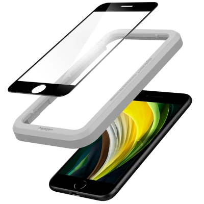 Afbeelding van Screenprotector Apple iPhone 7: Spigen AlignMaster Full Cover Glas