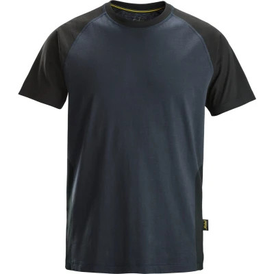 Afbeelding van Snickers 2550 Tweekleurig T shirt Donker Blauw/Zwart