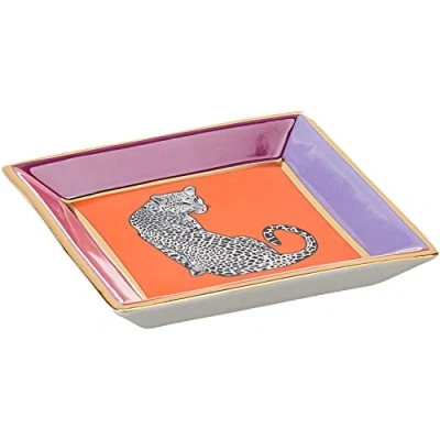 Afbeelding van Jonathan Adler Safari vierkant dienblad, veelkleurig, één maat
