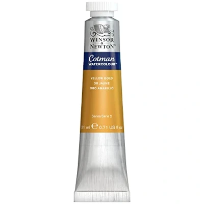 Afbeelding van Winsor &amp; Newton 0303088 Cotman Metallic Watercolour Studio Aquarelverf, levendige kleuren van hoge kwaliteit met zeer goede verwerkingseigenschappen, 8ml tube Yellow Gold