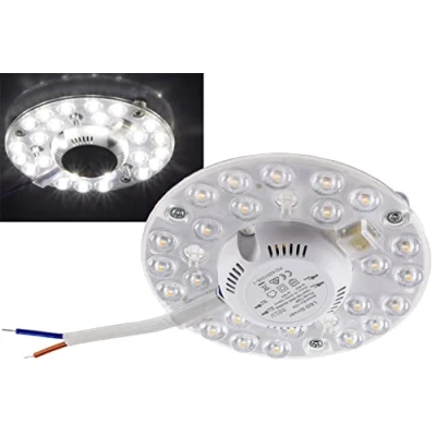 Afbeelding van ChiliTec LED ringmodule met magneethouder 12W Ø 12,5cm 1300 lumen 230 V ringlamp ombouwset voor plafondlampen klaar aansluiting 4000K / neutraal wit