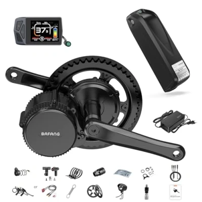Afbeelding van BAFANG Middenmotor 250W 48V BBS01B E bike Conversiekit Transformeer je rit met 48V20Ah Downtube Accu, EKD01 Display en G340 Motor, geschikt voor BB68mm Mountainbike, Racefiets, Woon werkfiets