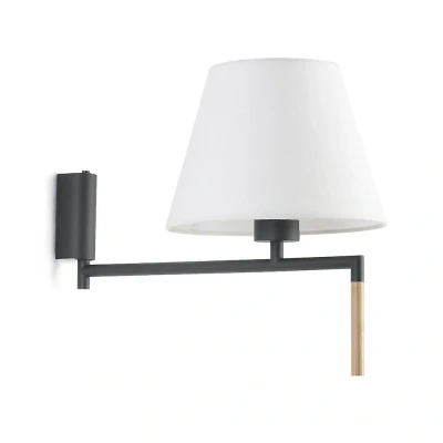 Afbeelding van Faro Lighting Ron Wandlamp met Shade Grey, E27