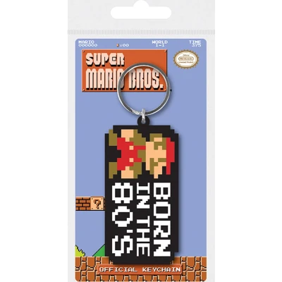 Afbeelding van Super Mario Bros Born In The 80s Rubber Keychain
