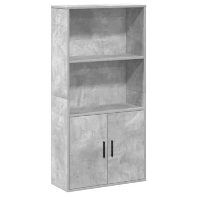 Afbeelding van Boekenkast 60x24x120 cm bewerkt hout betongrijs