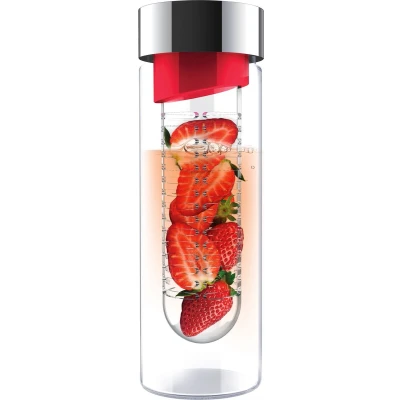 Afbeelding van Waterfles Asobu Flavour It Red Silver 480 ml