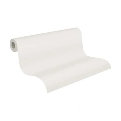 Afbeelding van A.S. Création Behang lichtgrijs crème wandbehang 395471 hoogwaardig effen vliesbehang voor slaapkamer 10,05 m x 0,53 Made in Germany