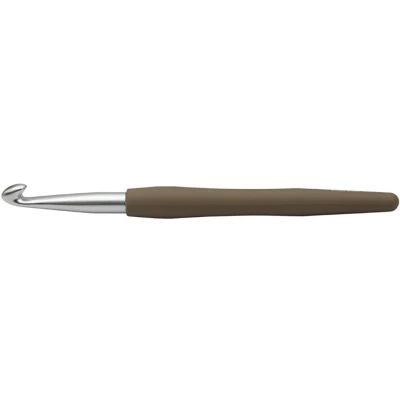 Afbeelding van Creotime ergonomische haaknaald bruin 8 mm 14,5 cm
