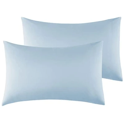 Afbeelding van Kussenslopen Voor Tweepersoonsbed 40x70cm, Set van 2 Microvezel met Envelopsluiting Hemelsblauw