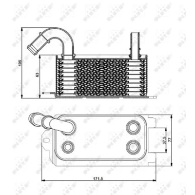 Afbeelding van Oliekoeler, automatische transmissie NRF 31192
