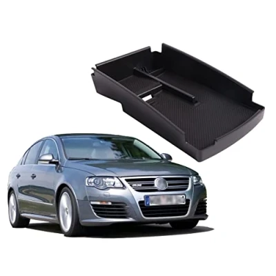Afbeelding van Opbergdoos armleuningbox middenconsole secundaire opslag organizer houder voor CC Magontan Passat B6 B7L 2009 2015