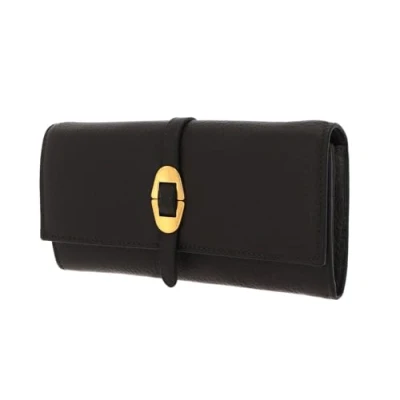 Afbeelding van Coccinelle Leren Portemonnee Cosima Wallet Grained Leather Bark Bruine