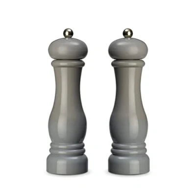 Afbeelding van Echtwerk 2 delige kruidenmolenset, zout en pepermolen van hoogwaardig ABS kunststof, keramische maalwerk, handmatige molen, ideaal voor specerijen zoals peper, chili, grijs, 21 cm