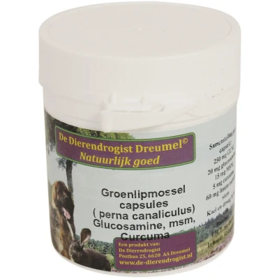 Afbeelding van Dierendrogist Groenlipmossel Met Glucosamine / Msm Curcuma