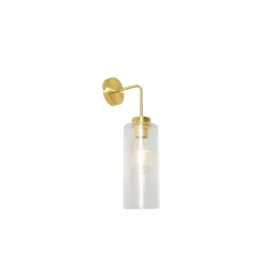 Afbeelding van QAZQA Art Deco wandlamp goud met glas Laura