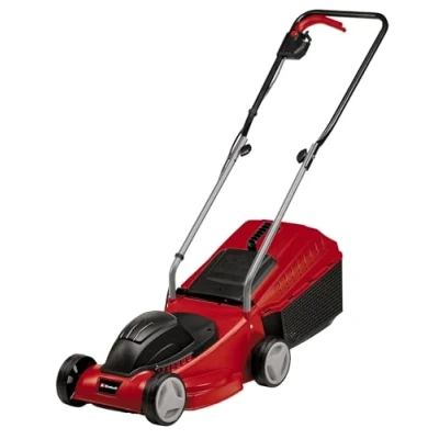 Afbeelding van Einhell GE EM 1032 Elektrische grasmaaier, maaibreedte van 32 cm, grasbak 30 liter, 3 maaihoogtes, lichte loopmaaier met snoer voor kleine tot middelgrote tuinen