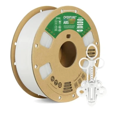 Afbeelding van OVERTURE ABS Filament 1.75mm, 1kg Spool (2.2lbs),3D Printer Filament,Dimensional Accuracy +/ 0.03 mm, Fit Most FDM Printer(Natural)