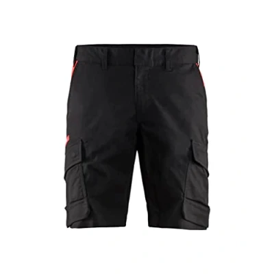 Afbeelding van Blaklader Industrie short met stretch 1446 1832 Zwart/Rood C58