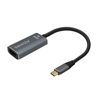 Afbeelding van AISENS A109 0683 aluminium USB C naar HDMI converter 4K @60Hz, C/M HDMI/H, grijs, 15cm
