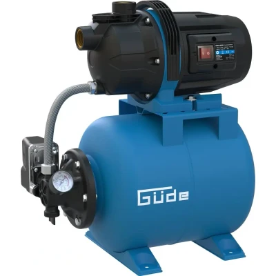Afbeelding van Güde Huiswaterpomp HWW 6035 (600 W, ketelinhoud: 19 l, debiet: 3200 l/h, opvoerhoogte: max. 35 m, aanzuighoogte: 7 norylloopwiel, stalen tank, drukschakelaar, thermobeveiligingsschakelaar,