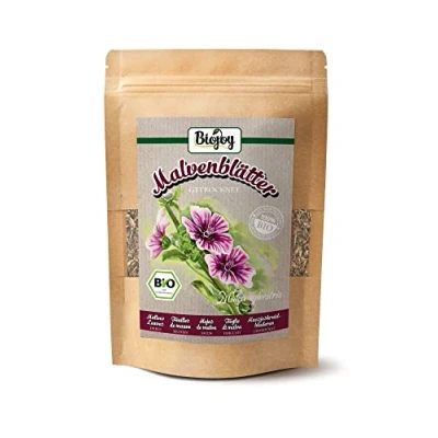 Afbeelding van Biojoy BIO Kaasjeskruidbladeren (100 g), gedroogde en gesneden, voor thee of infusie (Malva sylvestris)