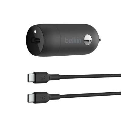 Afbeelding van Belkin 30 Watt Usb c Pd Pps Car Charger Met 1m Pvc Cable Autolader