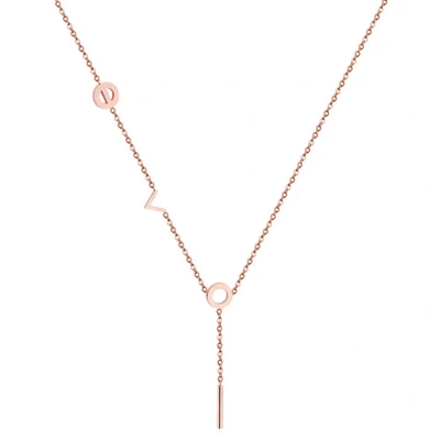Afbeelding van Cilla Jewels dames ketting Edelstaal Verguld Rose Bar T