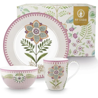 Afbeelding van Pip Studio Lily &amp; Lotus ontbijtset (3 delig)