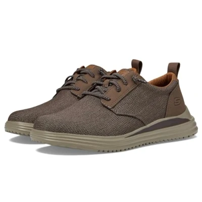 Afbeelding van Skechers Proven Gladwin Sneakers voor heren, Bruin gaas, 41 EU