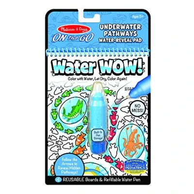 Afbeelding van Melissa &amp; Doug Kleurboek Water Wow Underwater Pathways Blauw