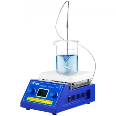 Afbeelding van VEVOR verwarmingsplaat, magneetroerder, 500 W, laboratoriumroerder, 5 liter, magnetische 200 2000 omw/min, instelbare verwarmingsroerder, max. tot 280 C (± 0,1 C),