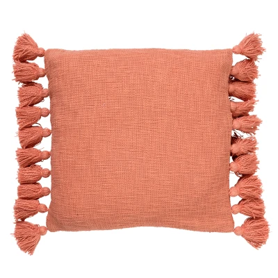 Afbeelding van Dutch Decor RUBY Sierkussen 45x45 cm 100% katoen met flosjes Lobster Bisque roze