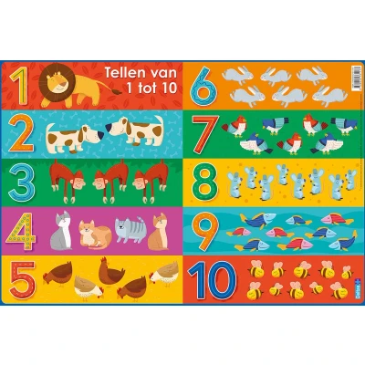 Afbeelding van Deltas Educatieve onderlegger tellen van 1 tot 10 (preschool)