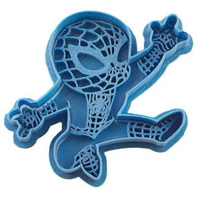 Afbeelding van Cuticuter Spiderman Chibi Superhelden uitsteekvorm, blauw, 8 x 7 1,5 cm