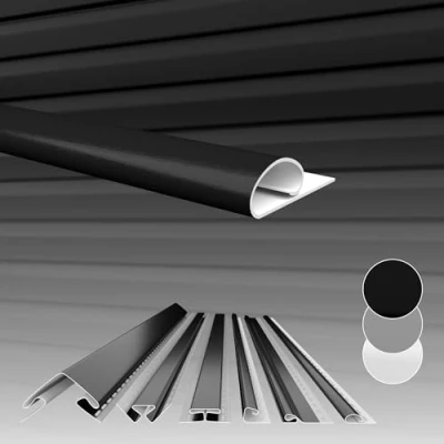 Afbeelding van HEXIM Siding Gevelpanelen, voor buiten, gevelbekleding, weerbestendig, pvc U bekleding, buitenwand, huisbekleding, uv bestendig, eindprofiel, antraciet