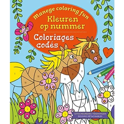 Afbeelding van Uitgeverij deltas manege coloring fun kleuren op nummer
