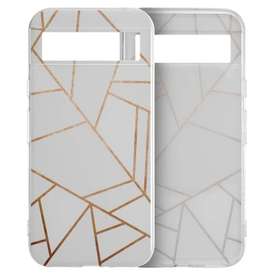 Afbeelding van Google Pixel 8a Hoesje Siliconen en TPU (zacht) iMoshion Softcase/Backcover Wit Telefoonhoesje