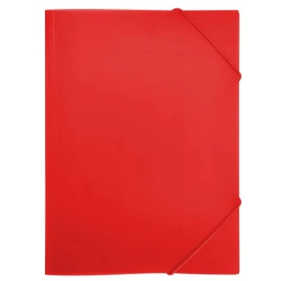 Afbeelding van RAYLU PAPER map met elastische banden en kleppen, A4 formaat, voor documenten, kantoor school, van 100% recyclebaar polypropyleen (A3, rood)